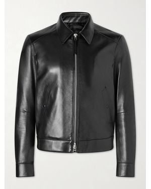 Tom Ford Slim-Fit Leather Jacket - Black