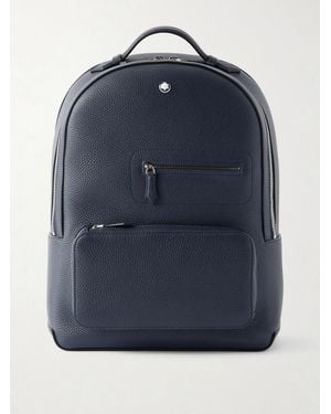 Montblanc Companion Full-Grain Leather Backpack - Blue