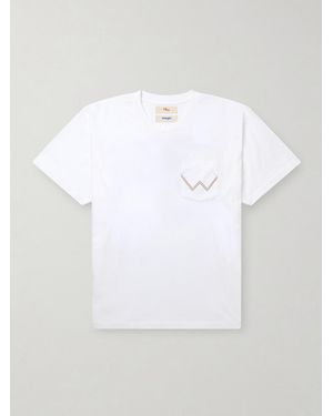 CHERRY LA Wrangler Horsepower Embroidered Printed Cotton-jersey T-shirt - White