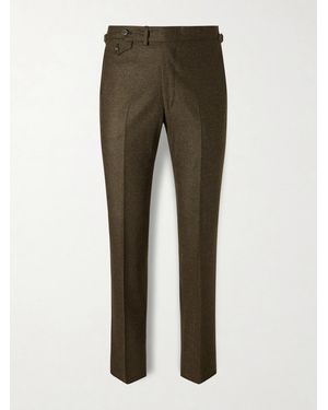 J. Mueser Waverly Straight-leg Virgin Wool Suit Trousers - Green