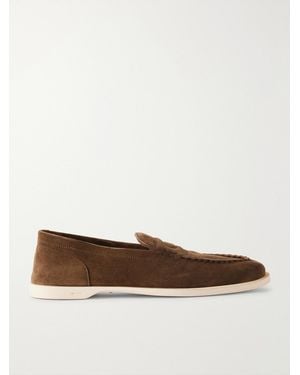 John Lobb Pace Suede Loafers - Weiß