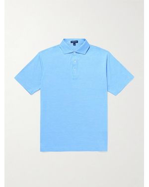 Peter Millar Excursionist Stretch-Cotton And Modal-Blend Polo Shirt - Blu
