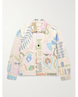 Kardo Bodhi Embroidered Cotton Jacket - Natural