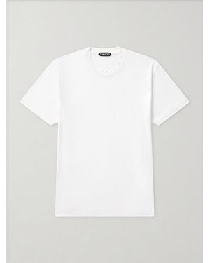 Tom Ford Lyocell And Cotton-Blend T-Shirt - White