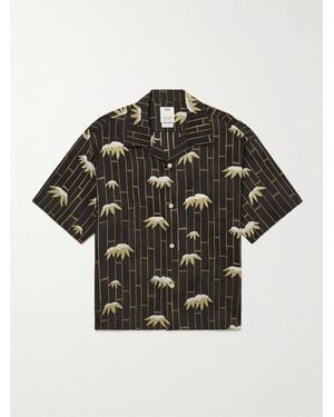 Visvim Copa Hemd aus Seide mit Print und Reverskragen - Schwarz