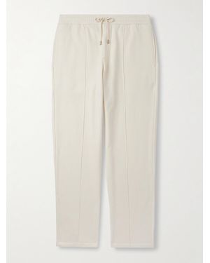 Ralph Lauren Straight-leg Cotton And Cashmere-blend Joggers - White