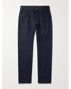 Loro Piana Straight-Leg Cotton And Cashmere-Blend Jeans - Blue
