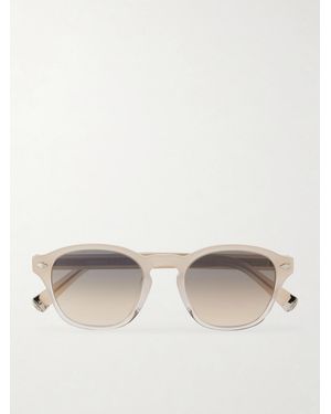 Brunello Cucinelli Round-Frame Acetate Sunglasses - Natural
