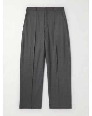 Valentino Garavani Straight-Leg Cropped Wool Trousers - Grey