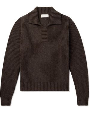 mfpen Ribbed Wool Sweater - Brown