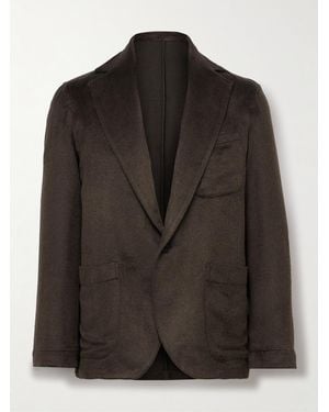 STÒFFA Unstructured Brushed-silk Blazer - Black