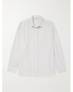 Acne Studios Pinstriped Tencel Lyocell-Poplin Shirt - White