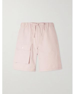 FRIZMWORKS Straight-Leg Seersucker Shorts - Pink