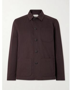Altea Constantin Cotton And Linen-Blend Overshirt - Brown