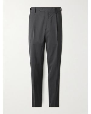 Barena Masco Straight-Leg Pleated Virgin Wool Trousers - Grey