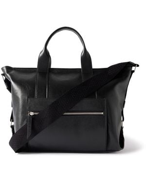 Metier Racer Full-Grain Leather Tote Bag - Black
