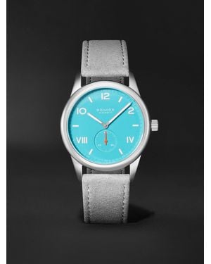 Nomos Club Campus Hand-Wound 38.5Mm Stainless Steel And Suede Watch, Ref. No. 724 - Black