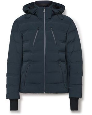 Aztech Mountain Nuke Suit Quilted Hooded Down Ski Jacket - Blue