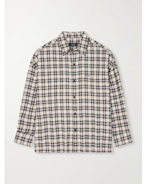 NAHMIAS Checked Cotton-Blend Seersucker Shirt - White