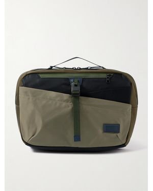 master-piece Scramble Shell And Nylon Oxford Messenger Bag - Black