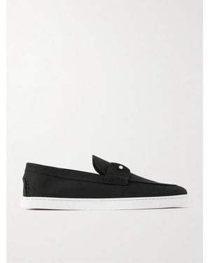 Christian Louboutin Chambeliboat Nubuck Loafers - White