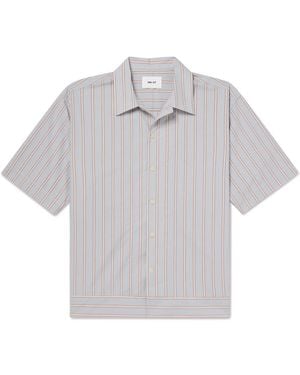 NN07 Reed 5322 Striped Supima Cotton-Poplin Shirt - Gray