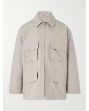 AURALEE Wool-canvas Blouson Jacket - Natural