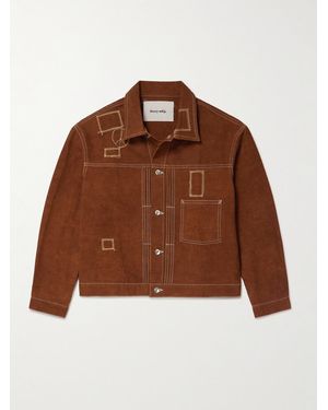 STORY mfg. Ever Embroidered Cotton-Canvas Jacket - Brown