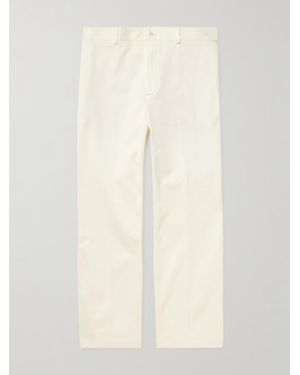 Acne Studios Pilos Straight-Leg Cotton-Twill Trousers - Natural