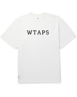 WTAPS Academy 01 Logo-print Cotton-blend Jersey T-shirt - White