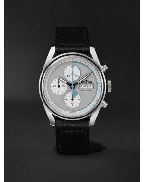 Fortis Stratoliner S-41 Chronograph 41Mm Recycled Stainless Steel And Leather Watch, Ref. No. F2340015 - Black