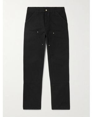 Carhartt Double Knee Straight-Leg Cotton-Canvas Carpenter Trousers - Black