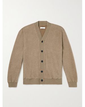 SSAM Nolan Brushed Cotton And Camel Hair-Blend Cardigan - Natural