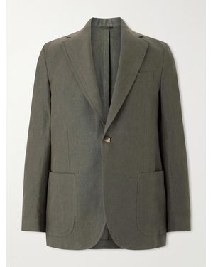 De Petrillo Linen Blazer - Green