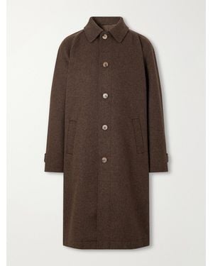 De Bonne Facture Parisian Brushed Wool Coat - Brown