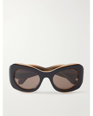Loewe Paula's Ibiza Signature Butterfly Acetate Sunglasses - Black