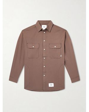 WTAPS Checked Seersucker Shirt - Brown