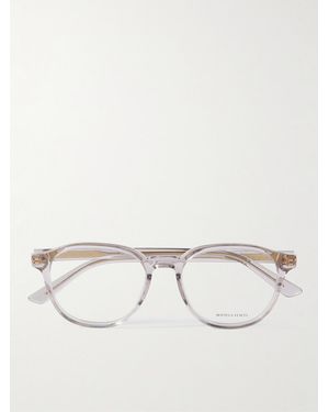 Bottega Veneta Round-Frame Recycled-Acetate And-Tone Optical Glasses - Natural
