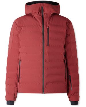 Aztech Mountain Pyramid Quilted Hooded Ski Jacket - Red