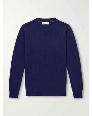 Brunello Cucinelli Cable-Knit Cashmere Jumper - Blue