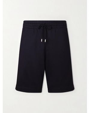 Dries Van Noten Straight-Leg Cotton-Jersey Drawstring Shorts - Blue