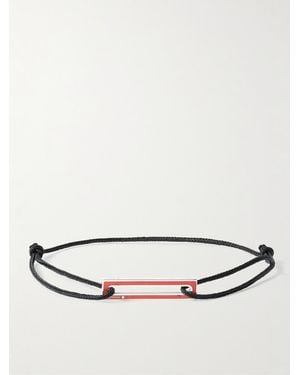 Le Gramme Le 1.7g Armband aus Kordel mit Detail aus Sterlingsilber und Emaille - Mettallic
