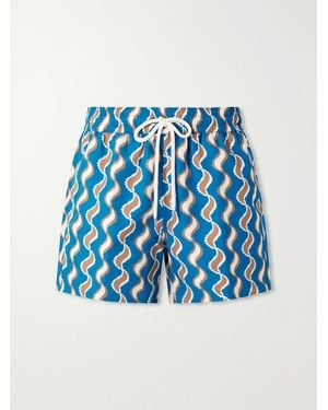 Frescobol Carioca Rio Copa Straight-leg Printed Swim Shorts - Blue