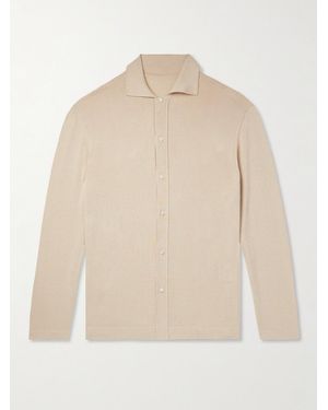 STÒFFA Slim-Fit Mouliné-Cotton Shirt - Natural