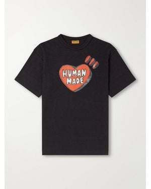 Human Made Printed Cotton-Jersey T-Shirt - Schwarz