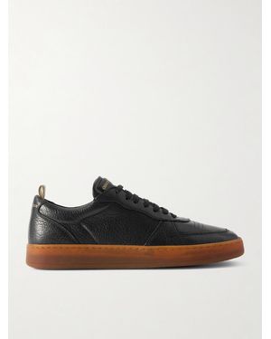 Officine Creative Asset 001 Full-Grain Leather Trainers - Black