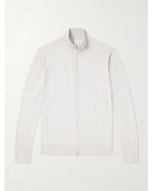 Eleventy Wool Zip-up Cardigan - White