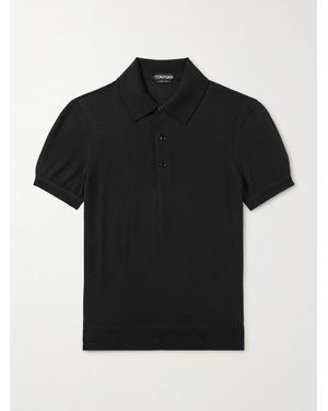 Tom Ford Cashmere And Silk-Blend Polo Shirt - Black
