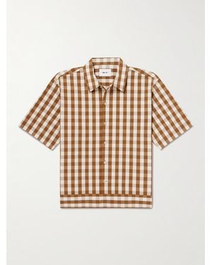 NN07 Reed 50071 Gingham Cotton Overshirt - Natural