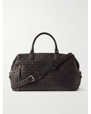 Officine Creative Armor/019 Woven Leather Weekend Bag - Black